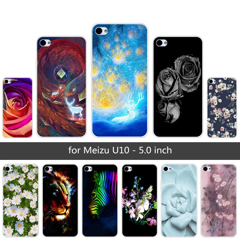 5 0 дюйма для Meizu U10 чехол Роскошный мягкий силиконовый цветной Capa Funda U 10 Coque |