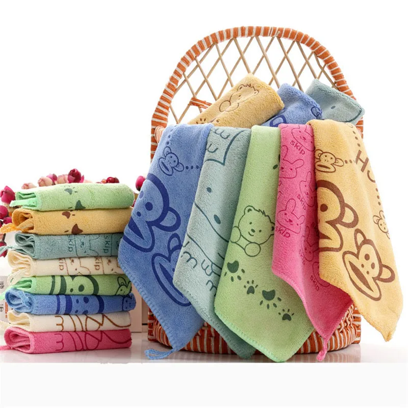 Детское модное полотенце из сверхтонкого волокна, детское банное полотенце, квадратное полотенце, детское кухонное полотенце для ванной, полотенце для мытья, Подарочное полотенце