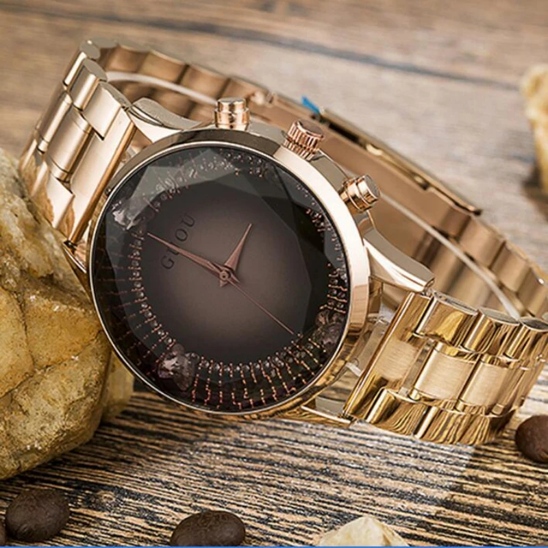 

Russian clearance Relogio Feminino GUOU Brand Top Luxury Watch Women Gold Watches Women's Ladies Watch relojes para mujer saat