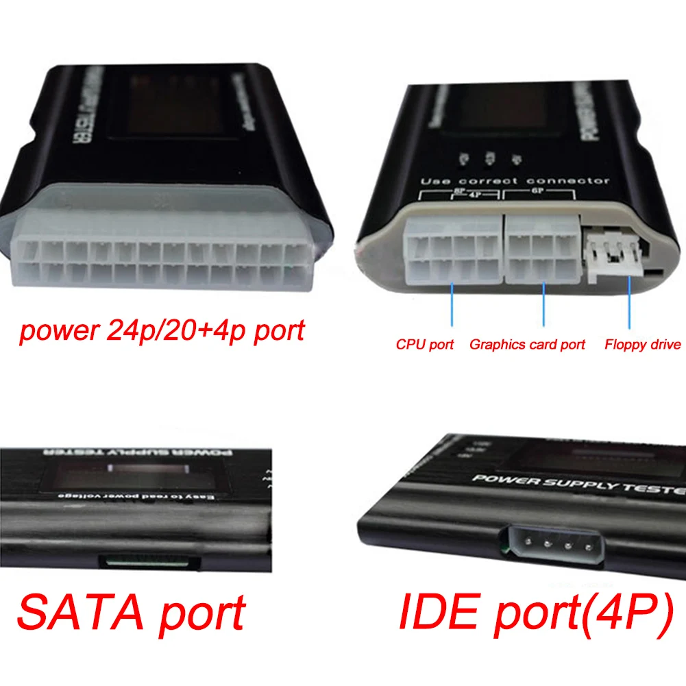 LCD الاختيار PC 20/24 دبوس قياس وحدة إمداد الطاقة للكمبيوتر اختبار شاشة ديجيتال LCD الاختيار PC 20/24 دبوس قياس وحدة إمداد الطاقة للكمبيوتر اختبار شاشة ديجيتال