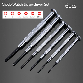 

Top 6pcs Precision Multifunction Small Screwdriver Set with Slotted Phillips Bits for Watch Glasses Screw driver Repair Tools