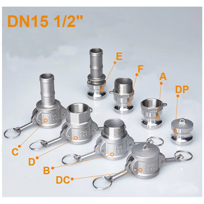 1 шт. DN15 1/" 304 нержавеющая сталь Homebrew Camlock фитинг адаптер MPT FPT Barb Camlock быстрое отключение для шланговых насосов фитинги
