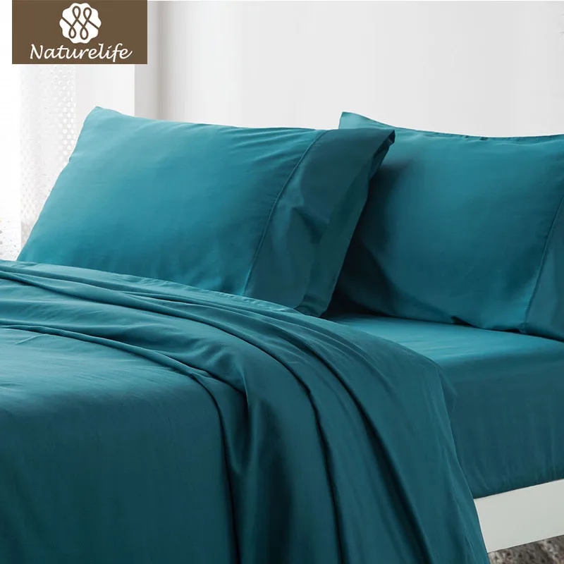 

Naturelife Luxury 100% Bamboo Fiber Bedspread Bed Cover Lightweight Coverlet Sets 3/4pcs Solid Smooth Bed Sheet Pillowcase