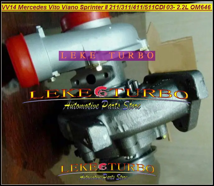 RHF4 VNT VV14 VF40A132 A6460960199 Turbo For Mercedes PKW Vito 111 115 W639 Viano Sprinter II 211 311 411 511CDI 03- OM646 2.2L |