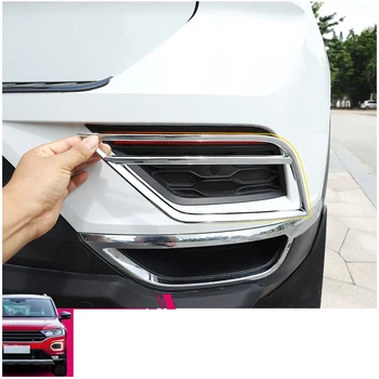 

lsrtw2017 abs car rear foglight chrome trims decoration for volkswagen t-roc 2017 2018 2019 2020