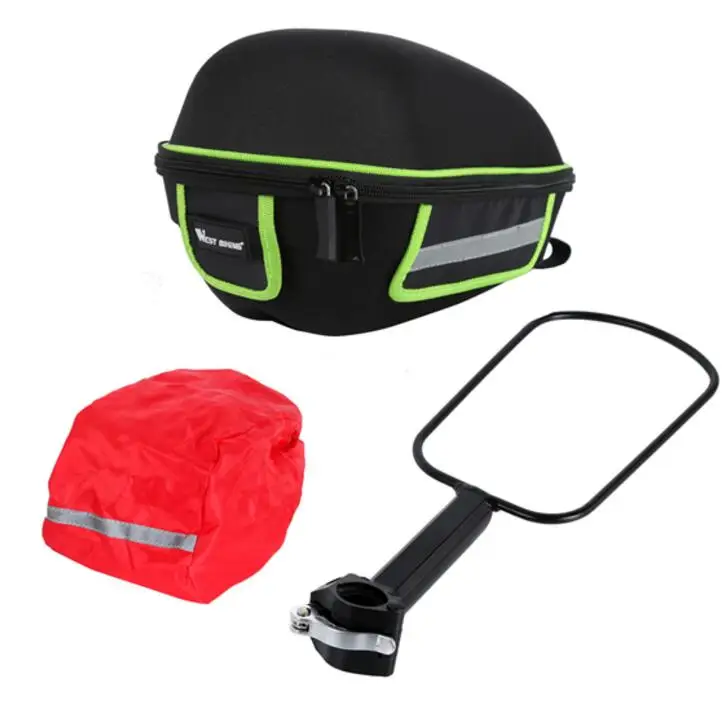 WEST BIKING велосипедная задняя Сумка, водонепроницаемая Задняя сумка с дождевиком, переносная велосипедная седельная сумка - Цвет: green