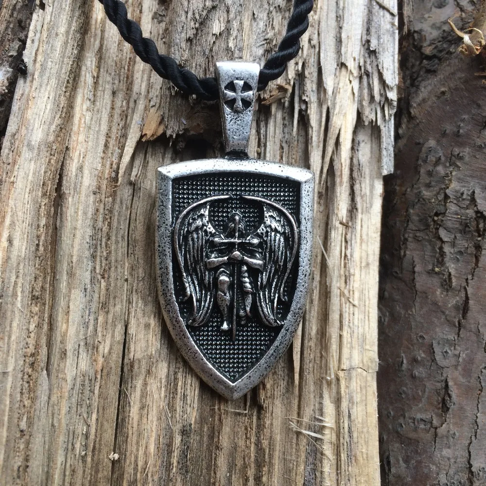 Мужское ожерелье Archangel St Michael Protect Me Saint Shield защитный кулон Talisman ожерелье|talisman