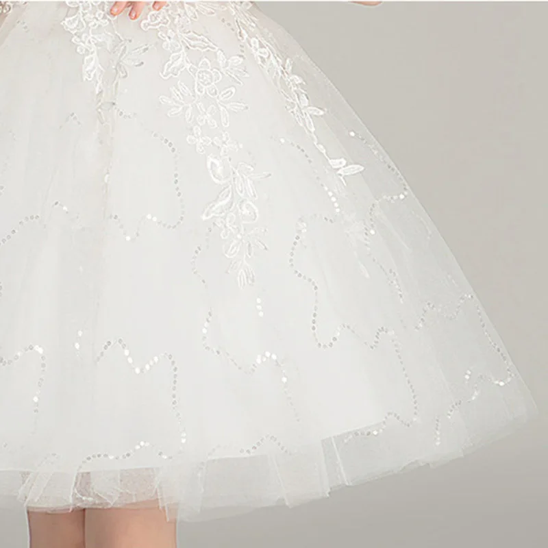Бальные платья для девочек с цветочным рисунком; белое вечернее платье принцессы для девочек на свадьбу; детское платье для первого причастия; пышные платья для девочек