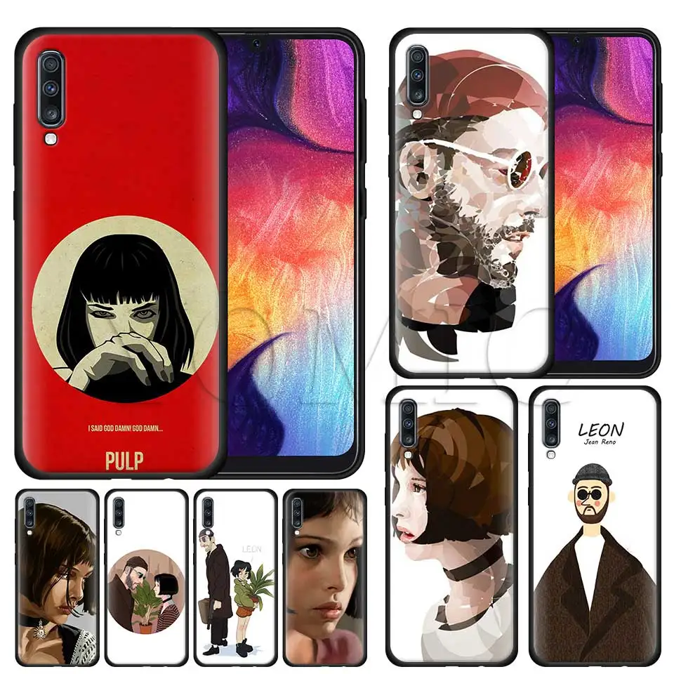 

Leon Matilda Natalie Portman Movie Silicone Soft Case for Samsung Galaxy A50 A40 A70 A30 A20 A80 A6 A7 A8 Plus A9 2018 Black Cas