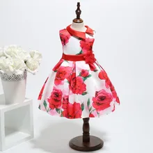 Элегантное нарядное платье принцессы для маленьких девочек; очаровательные праздничные платья для маленьких детей; костюм; детское платье для выпускного вечера с цветочным узором; свадебное платье для девочек