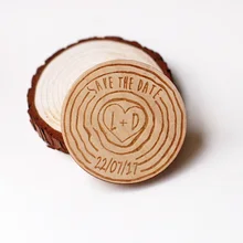 Деревянные зерна сохраняют дату магнит, на заказ выгравированы сохранить дату, дерево сохранить дату, деревенский сохранить дату, свадебные сувениры, Weddin