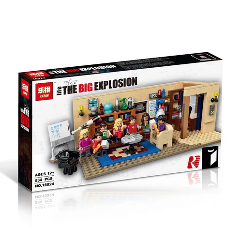 

Lepin 16024 534Pcs Movie Figures Big Bang Theory Building Kits Blocks Bricks Toys For Children Sets Model Compatible With 21302