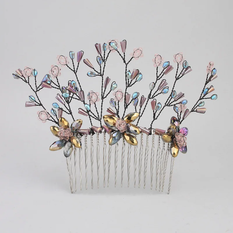 Colorful Crystal Hair Comb (5)