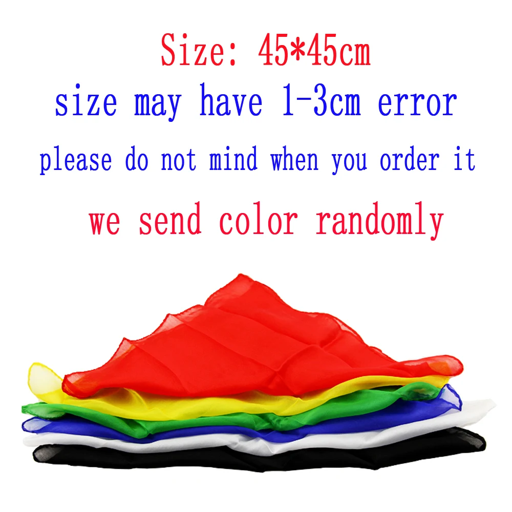 

6pcs Silk Magic Tricks 45*45cm Magic Silk Magician Scarf Trick