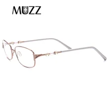MUZZ, высокое качество, металлическая оправа для очков, для женщин, полная оправа, сплав, ручная работа, оправы для очков, по рецепту, близорукость, оптическая розовая оправа
