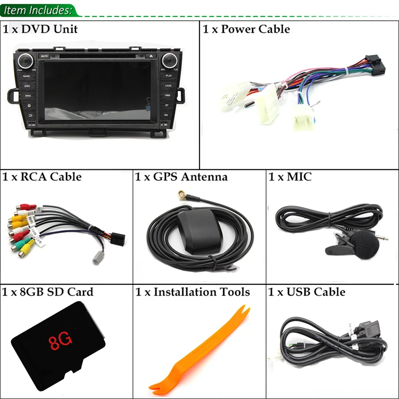 Excellent Sinairyu Android 8.0 8 Core 4G RAM Car DVD GPS For Toyota Prius 2009 2010 2011 2012 2013 WIFI Autoradio Multimedia Stereo 5