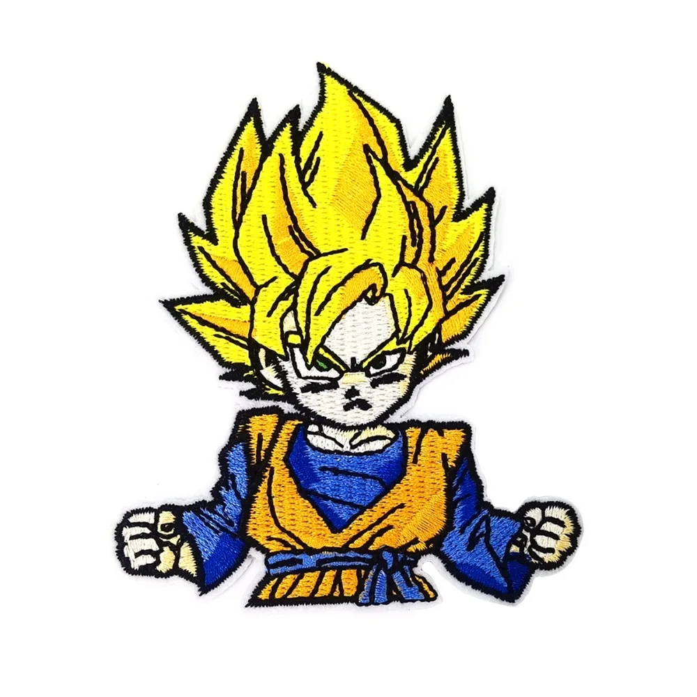 

Cartoon Anime Dragon Ball Goku Patch Iron On Embroidered Clothes Patches For Clothing Badges Stickers Garment Wholesale