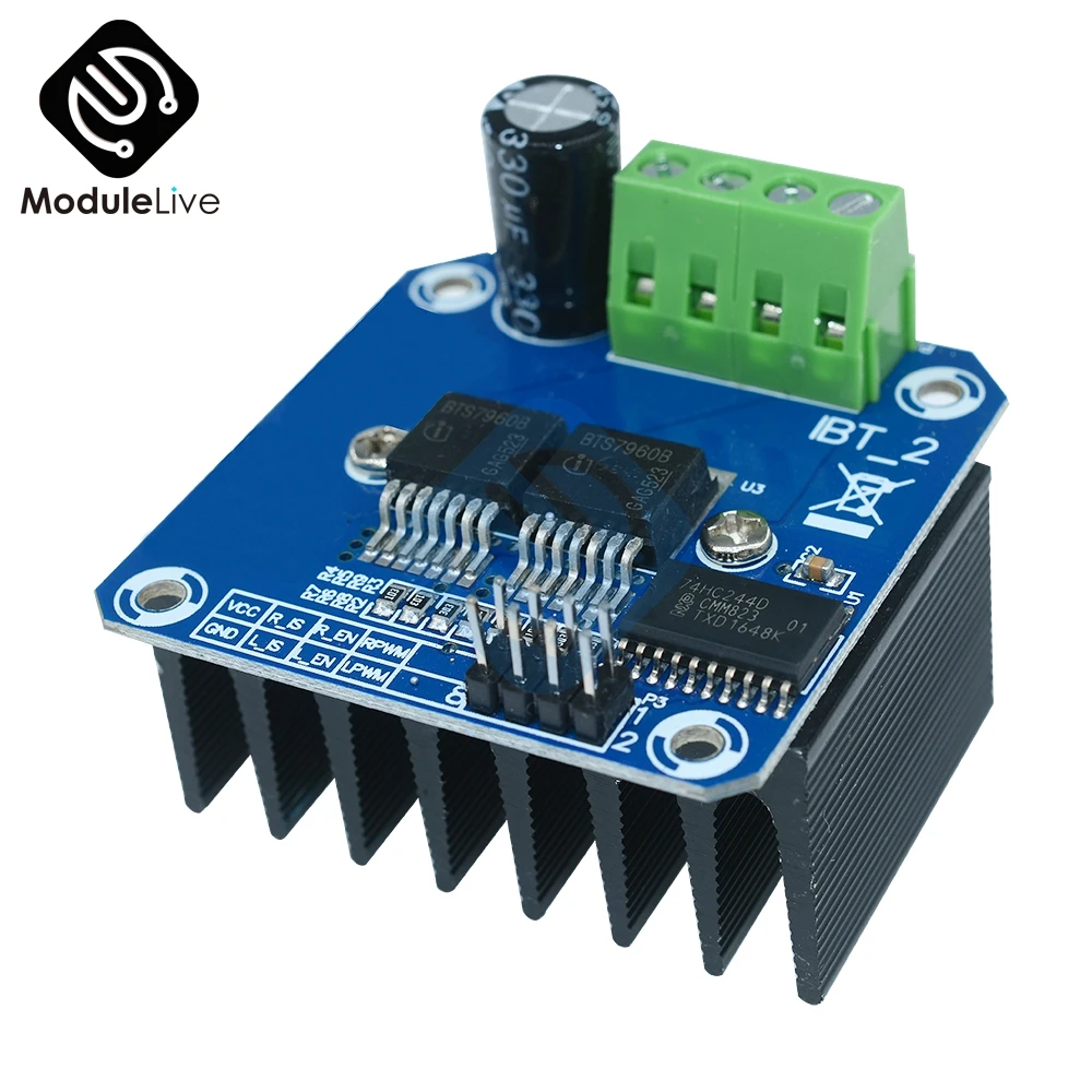 Модуль драйвера шагового двигателя BTS7960 B BTS7960B DC 43A H образный модуль ШИМ для Arduino