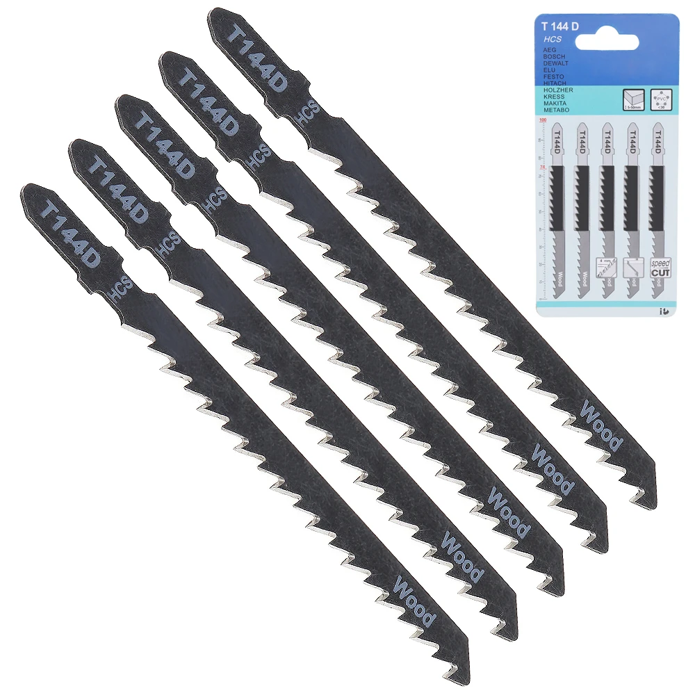 

5pcs/set T144D 100mm High-carbon Steel Reciprocating Jig Saw Quick-Cutting Saw Blade for Wood / Plate / Plastic Cutting Hot