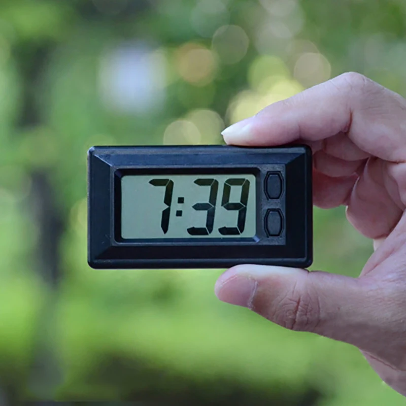 1 шт. автомобильные часы электронные часы Приборная панель автомобиля ЖК-экран большие цифровые часы время самоклеющиеся кронштейн автомобильные аксессуары