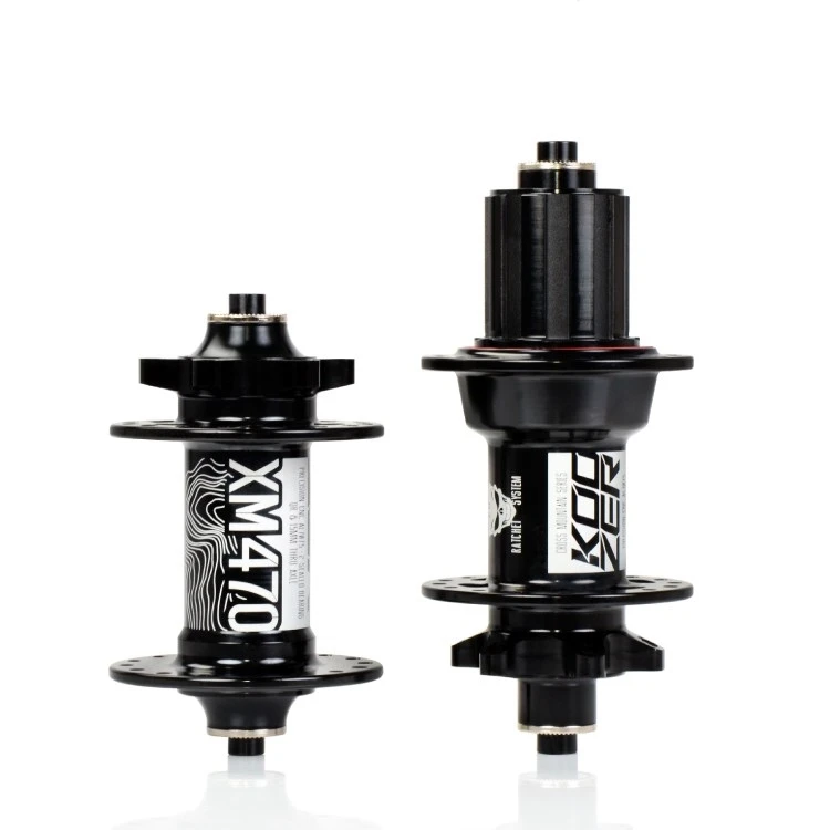 

KOOZER XM470 New Waterproof Disc Brake Hub 28T Rachet Ring Front 2 Bearings Rear 5 Bearings MTB 32H/14G with QR
