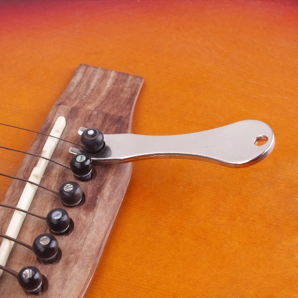 Acoustic Electric Guitar Bass String Bridge Pin Puller with Pick Remover Luthier Tool 