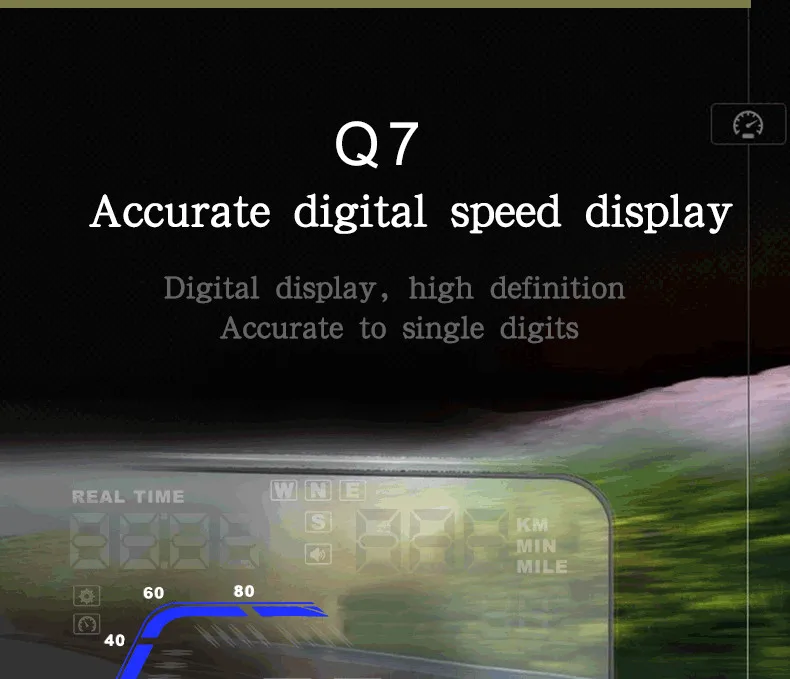 XYCING Q7 gps HUD 5,5 дюймов Автомобильный дисплей лобовое стекло проектор Спидометр превышение скорости приборной панели время вождения