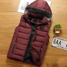 Мужская парка с капюшоном жилет зима осень новая Толстая Теплая Повседневная ветровка мешковатая стеганая верхняя одежда жилет без рукавов куртка#0708