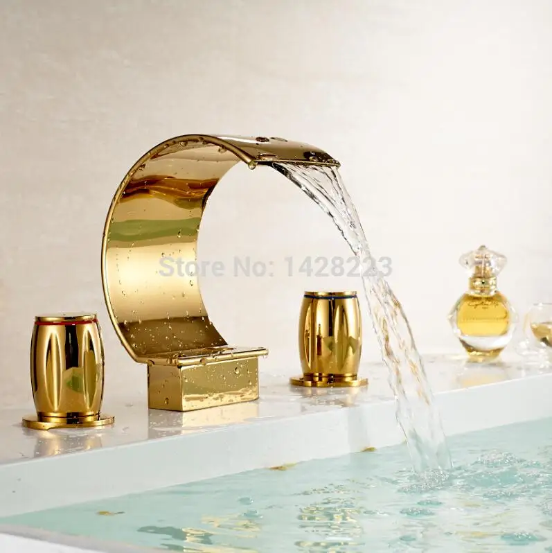 Двухручный смеситель для раковины в форме лебедя с двумя ручками, смеситель для ванной комнаты, кран для смесителя в бронзовом масле