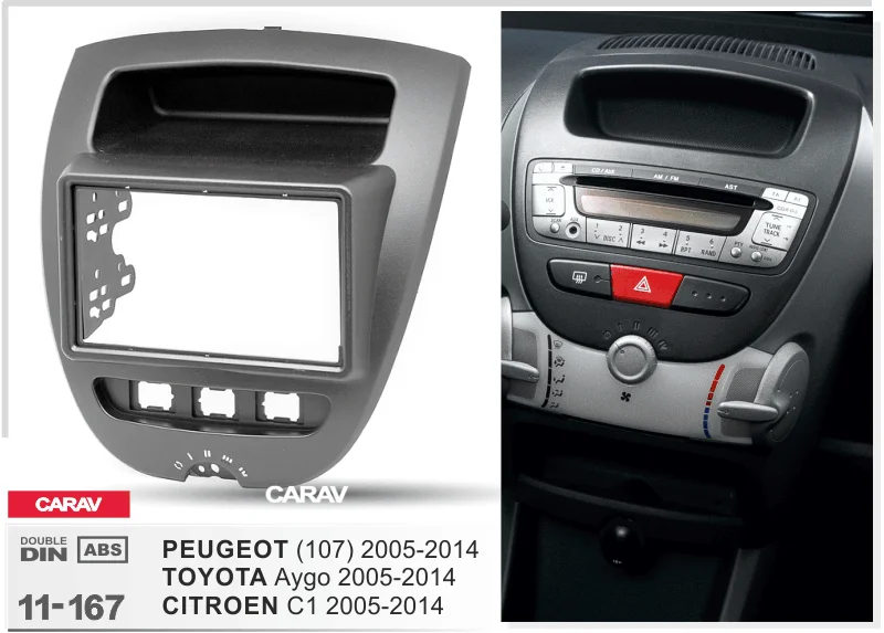 CARAV 11-167 Car Radio Installation Trim Fascia Panel