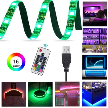 

TV Backlight Kit Computer Case LED Light Multi-Color Flexible 5050 RGB USB LED Strip Light With 5v USB Cable And Mini Controller
