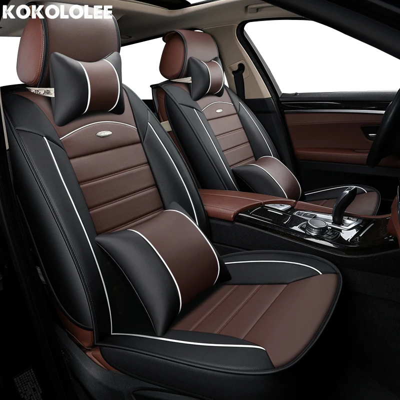 

[kokololee] pu leather car seat covers for mazda 626 toyota prius kia ceed 2017 renault scenic fiat uno kia spectra car-styling