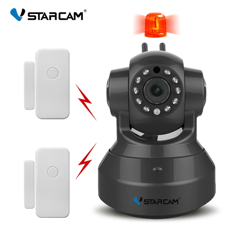 

free shipping VStarcam C37-AR Wireless HD Alarm IP Security Camera WiFi Two Way Audio Recording Infrared Add Door