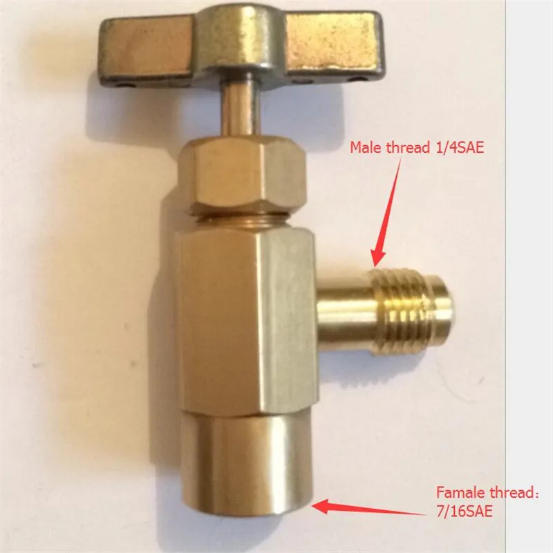 

R134A European AC Refrigerant Can Opener Tap bottle opener Dispensing Valve Bottle Opener 1/4SAE 7/16SAE