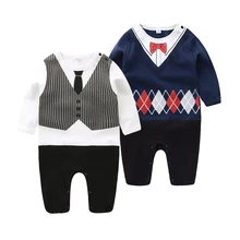 

Baby Boy Rompers Spring Summer Gentleman Formal Clothing Set Full Sleeve Infant Clothes Newborn Party Outfits Baby Jumpsuits