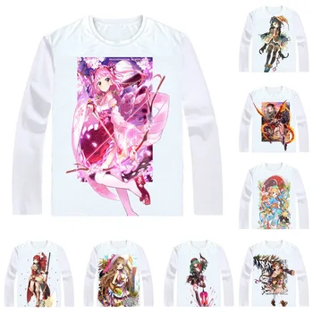 

Gyakushuu no Fantasica T-Shirts Men Anime Long Sleeve Shirts Silicon Studio Emral Beryl Shard Noel Christmas Carol Cosplay Shirt