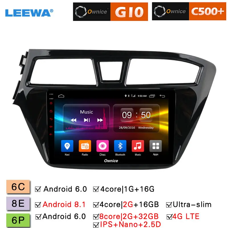 

LEEWA 9" 2.5D Nano IPS Screen Android 8.1 Octa Core/DDR3 2G/32G/4G LTE Car Media Player With GPS/FM For Hyundai I20 2015 - 2018