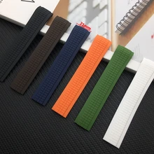 21 мм Черный Коричневый Синий Оранжевый Белый Зеленый резиновый ремешок для часов подходит для Patek Aquanaut philpe для 5164a 5167a-001 ремешок для часов