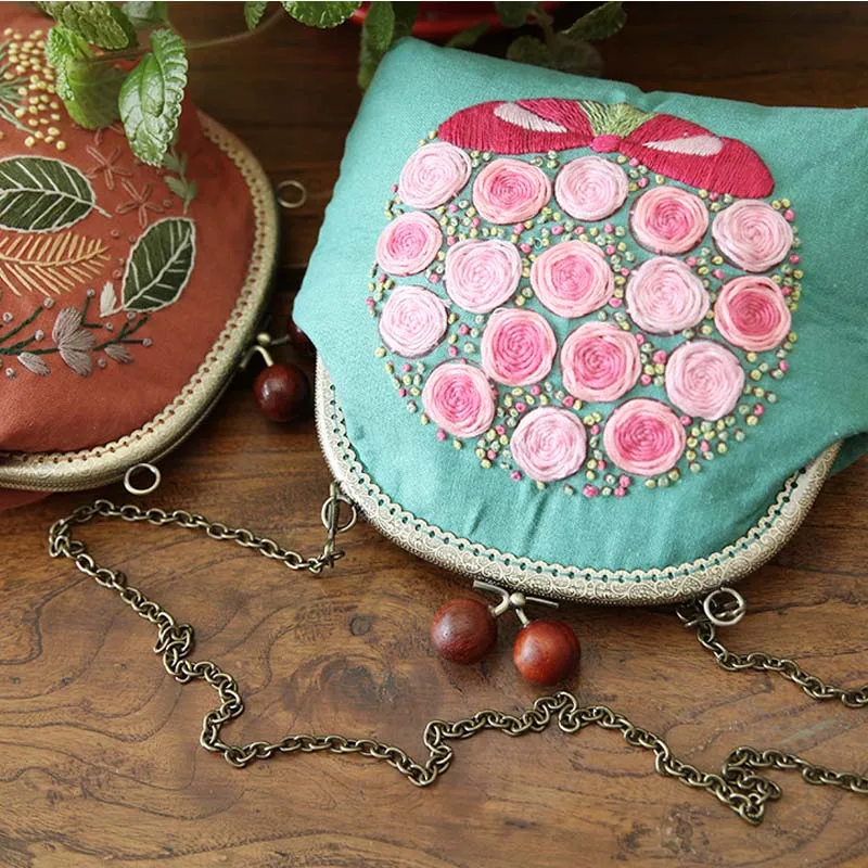 DIY Вышивка Цветы цепочка для сумки рукоделие крестиком набор ручной работы