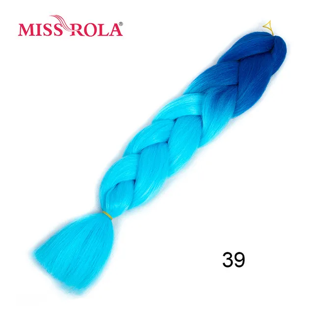 Miss Rola, 100 г, ультра большой Плетеный вязаный крючком, волосы для наращивания, 1 шт., 89 цветов, Ombre, синтетические, на крючках, косички, цвет волос - Цвет: P27/613