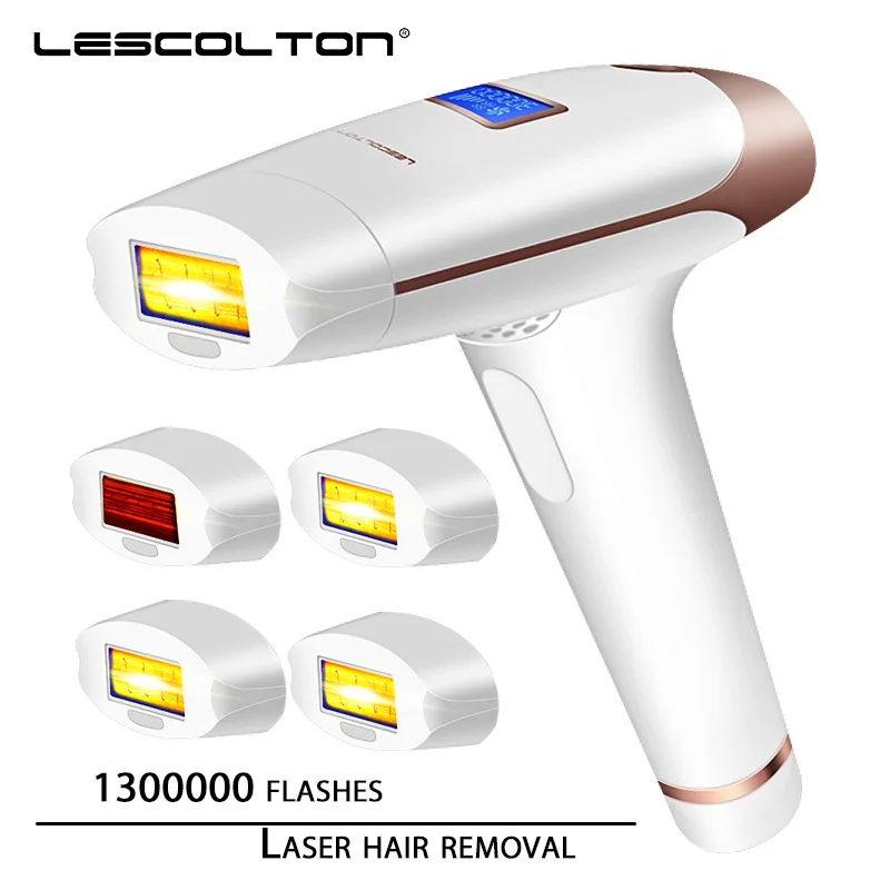 Five Head t009i Lescolton Эпилятор IPL, 1300000 раз, 5 в 1, постоянное удаление волос с ЖК-дисплеем, лазерная машина для бикини Boay, для лица, подмышек - Цвет: Five Head t009i