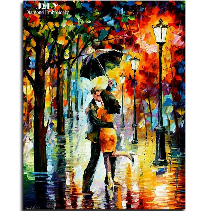 

5D Diamond Embroidery Landscape kiss Diamond Mosaic Painting Beadwork Diamond Pattern Kits For Embroidery Picture Of Rhinestones