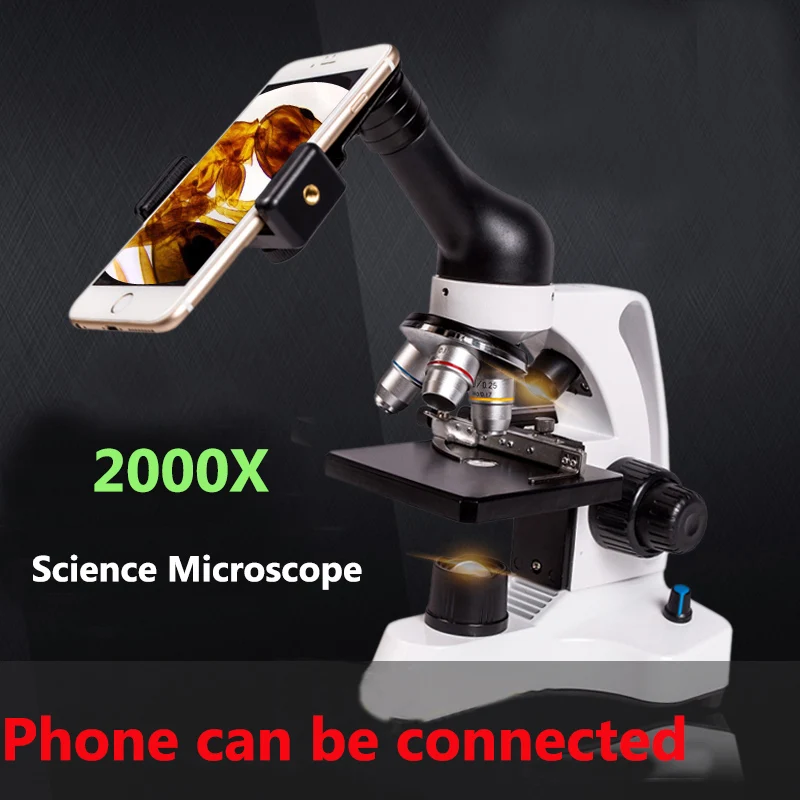 СВЕТОДИОДНЫЙ беспроводной микроскоп 40 2000X увеличение светодиодный светильник с
