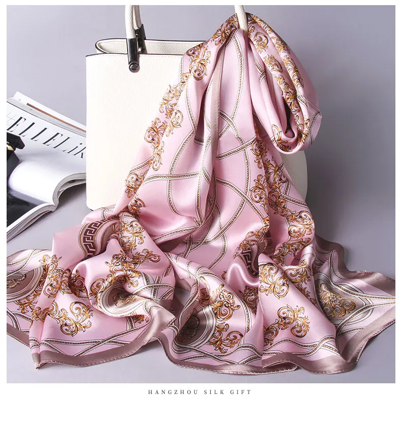 Ханчжоу шелковый шарф шелковые шали для женщин шарфы из чистого шелка Обертывания для женщин платок Foulard Femme