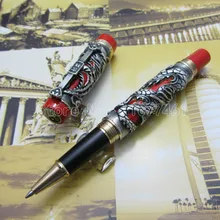 Jinhao Высокое качество резьба дракона и Феникс повезло клип Ручка-роллер серебряный красный белый красный серебро черный опционально JH1022