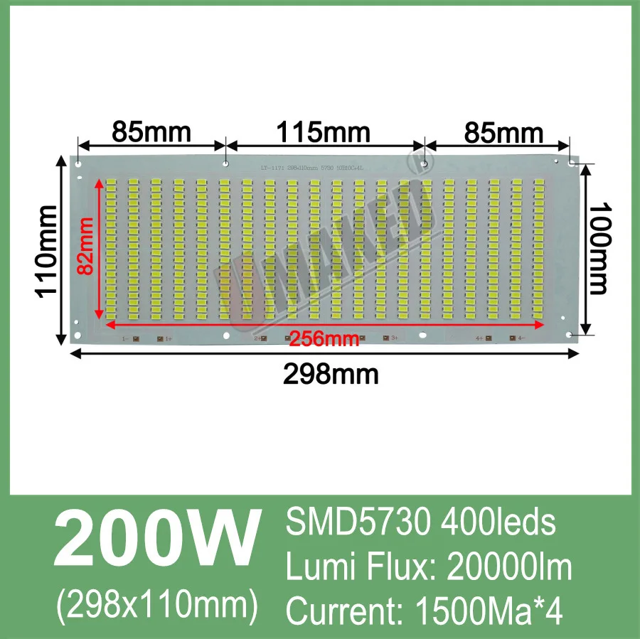 US $57.17 200W 100 Full Power LED Flood light PCB board SMD505428355730 aluminum plate base led lighting source for led floodlight