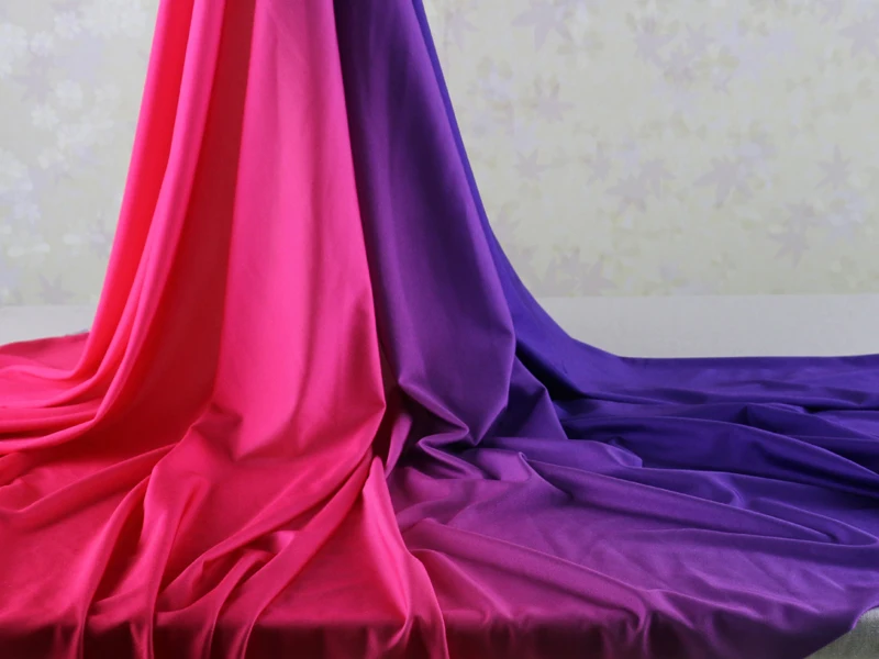 Спандекс ткань затененный градиентный материал для вечернего платья 4 способ стрейч материал для латинских одежды лайкра трикотажная ткань
