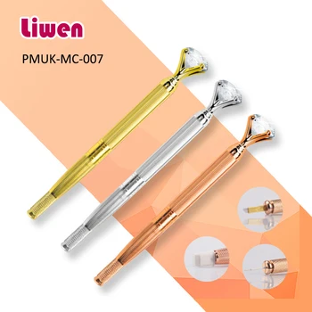 

Top sale50pcs diamond double head manual microblading pens tattoo fog shading tattoo pens 20pcs micro round liner needles