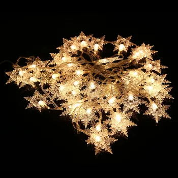 

4M 20 LED Christmas Tree Snow Flakes Led String Fairy Light Party Home Wedding Garden Christmas Decorations Outdoor Lighting