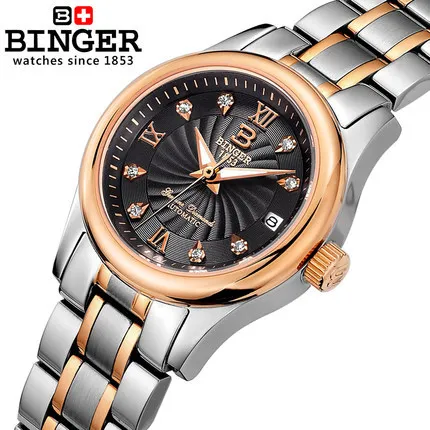 Binger New women s fashion dress listed luxury CZ diamond watches ladies Sports watch high quality